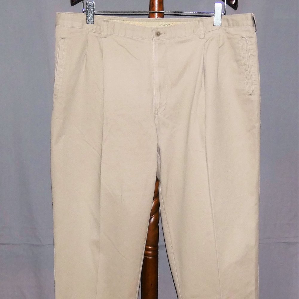Cabela's Outfitters Series Pleated Cuffed Tan Khaki Pants